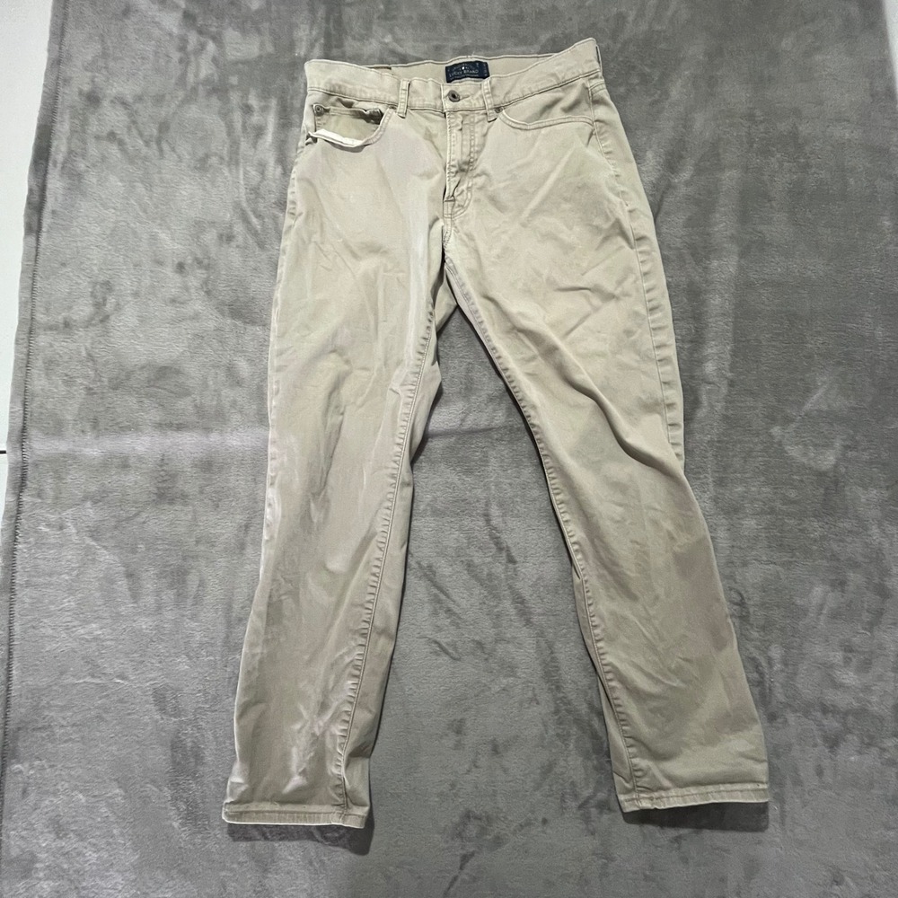 Lucky Brand 121 Heritage Slim Pants Mens 32x30 Khaki Tan Chino 5-Pocket‎